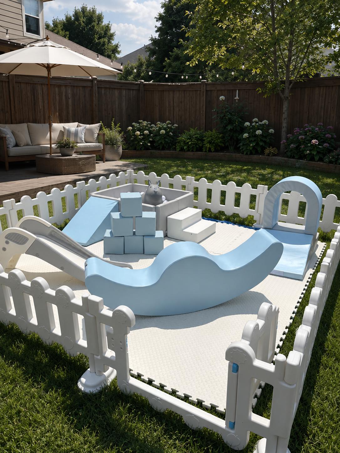 Toddler soft play area with foam blocks and rocker — Parrish FL